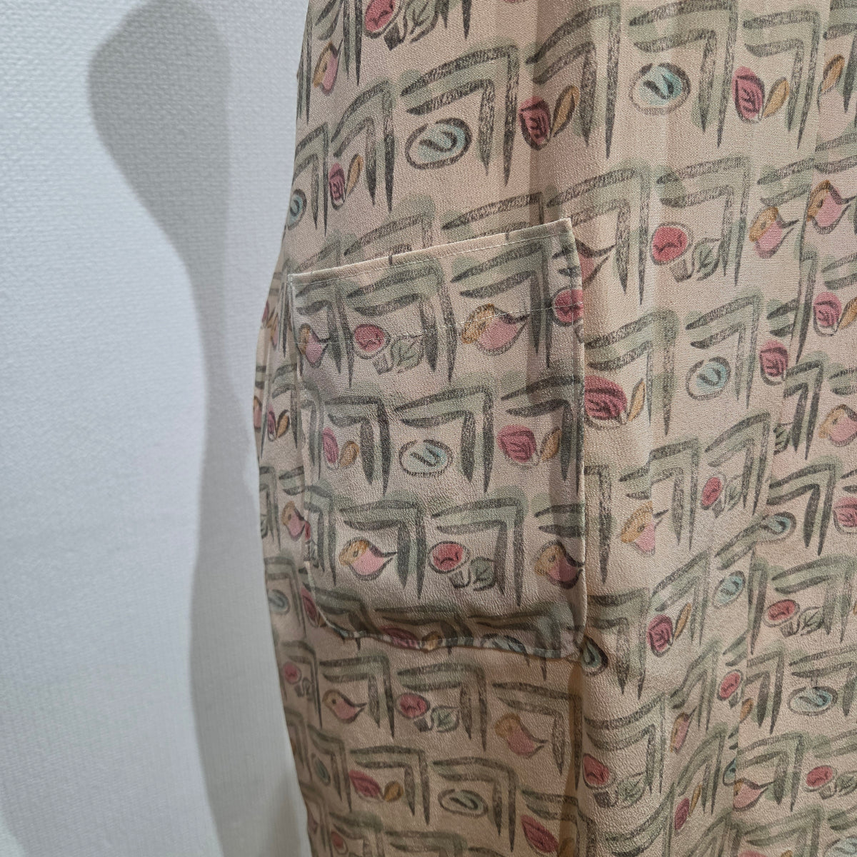 エプロン　花
