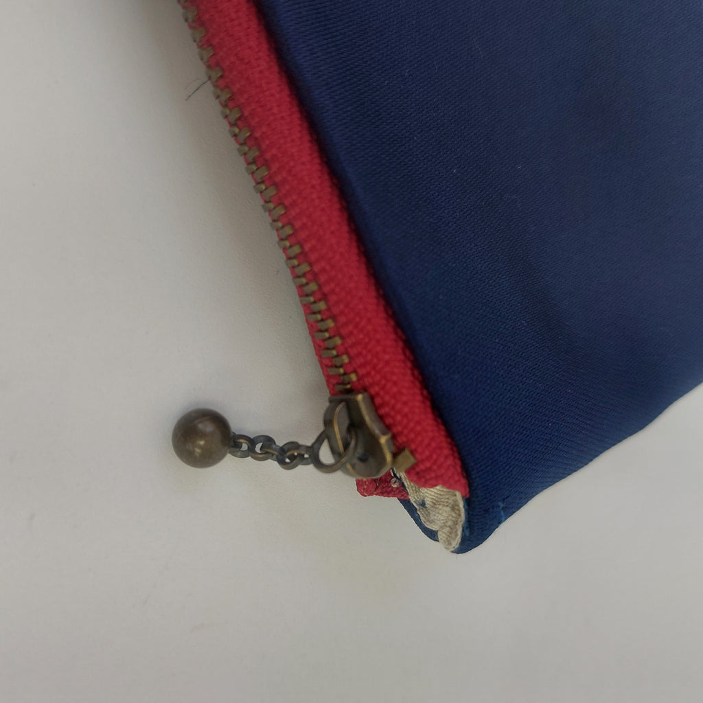 ポーチ　navy red3